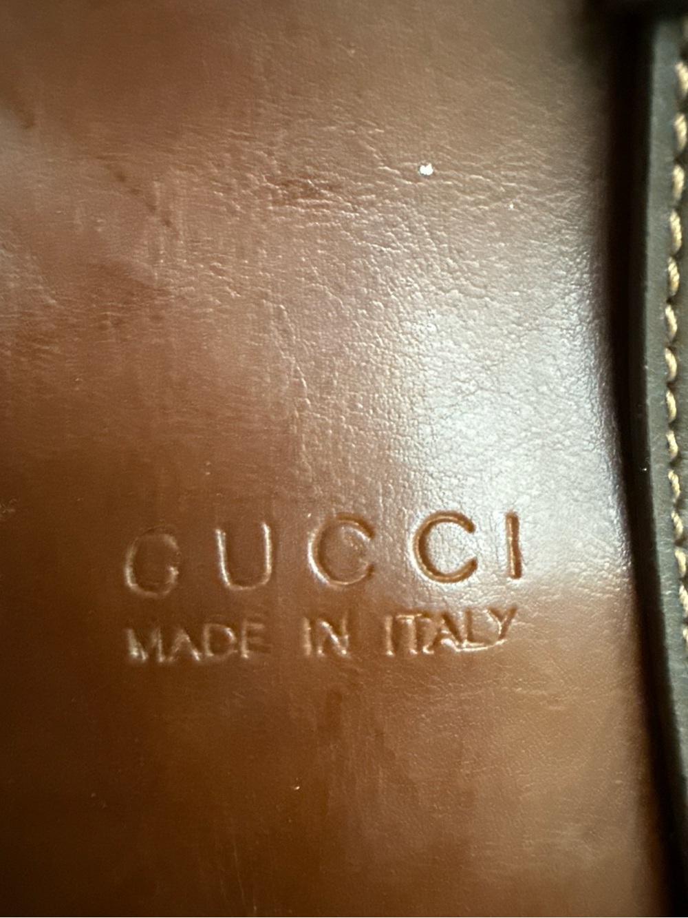Vintage Gucci Inspired Brown Leather Tote Bag Large Shoulder Bag Satchel Purse - Picture 7 of 8